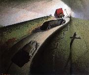 Grant Wood Death on the Ridge oil painting reproduction